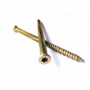 Шуруп оконный головка Torx 7.5х92 желтопассированный (10шт) (25990-0)