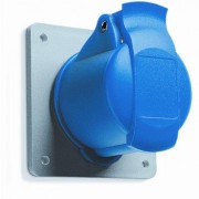 Розетка панельная с заземлением с крышкой 2P+E Schuko IP44 (UJP)