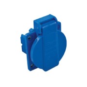 Розетка панельная РП10-3 скрытая с крышкой 2Р+РЕ 16А 250В IP44 (PSR61-016-3)