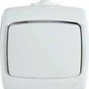 РОНДО Переключатель одноклавишный наружный 6А IP44 (VA66-102B-BI)