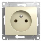 GLOSSA Розетка без заземления в рамку бежевая (GSL000241)