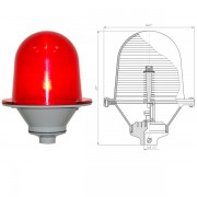 Заградительный огонь ЗОМ-80LED >32Cd тип Б 30-265V AC/DC IP54 (ЗОМ-80LED)