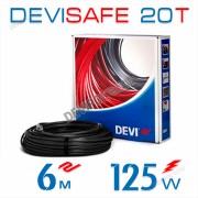 Кабель нагревательный  DEVIsafe 20T 6м 125Вт 230В (140F1273)