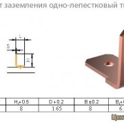 Контакт заземляющий 17.5кВ 240мм 31.5кА 3С (59492)