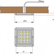 Светильник светодиодный AQUA QUADRATE LED 18 6000K (1484000040)
