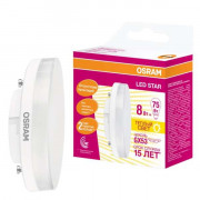 Лампа светодиодная LED STAR GX53 8W/827 (замена 75Вт) 8Вт 2700К тепл. бел. GX53 800лм 110 град. 220-240В матов. пласт. OSRAM 4058075210929