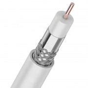 Кабель коаксиальный RG-6 белый CCS 1,02 / Conduct. 18% / Al 48х0,12 / PVC Net.on 100м (RG-6/48 ССS)