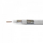 Кабель коаксиальный RG-6 белый CCS 1.02 / Conduct. 21% / Al 64х0.12 / внутренний (RG-6/64 ССS)
